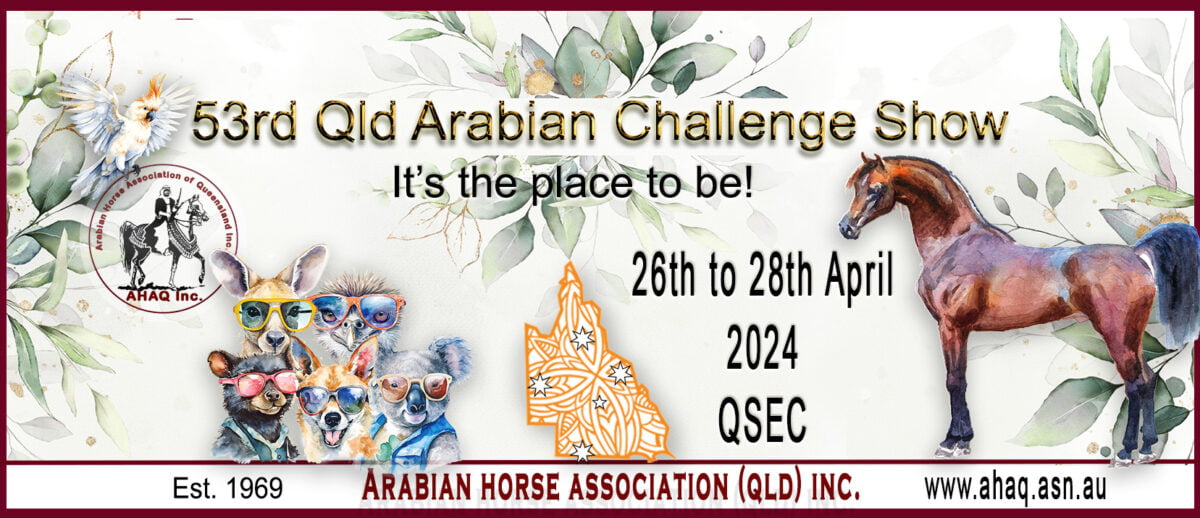 2024 Qld Arabian Challenge Show QSEC 26th to 28 th April