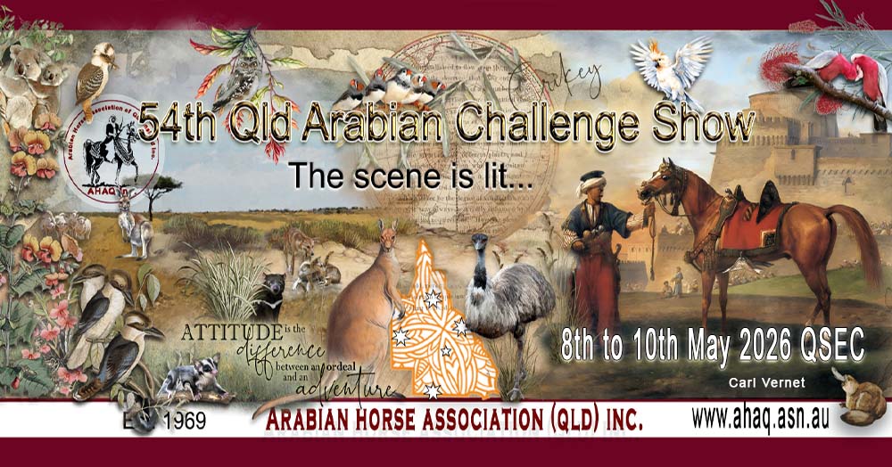 54th Qld Arabian Challenge Show 8th to 10th May 2026 at QSEC Caboolture.